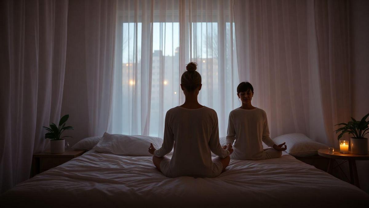 Melhora do sono através da meditação para pais
