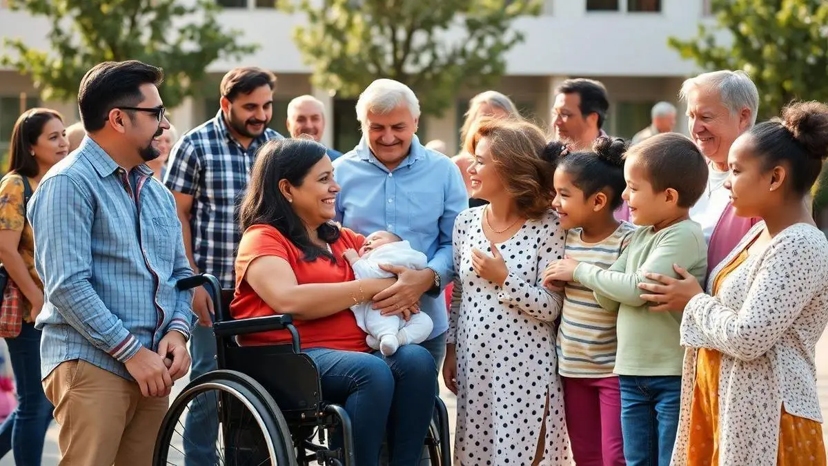 Apoio comunitário e redes para pais inclusivos