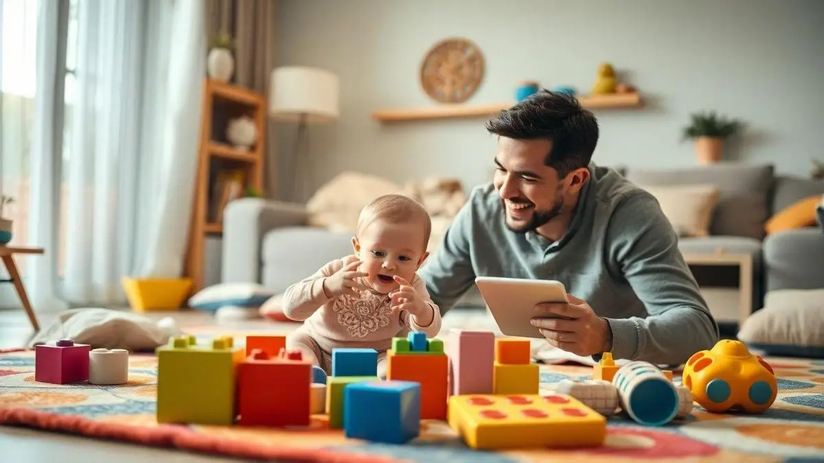 Dicas de brincadeiras interativas para bebês em casa focadas em atividades educativas para bebês