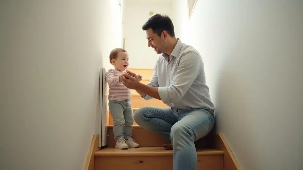 Como proteger a casa para bebê engatinhando: instalar portões de segurança para escadas e aberturas