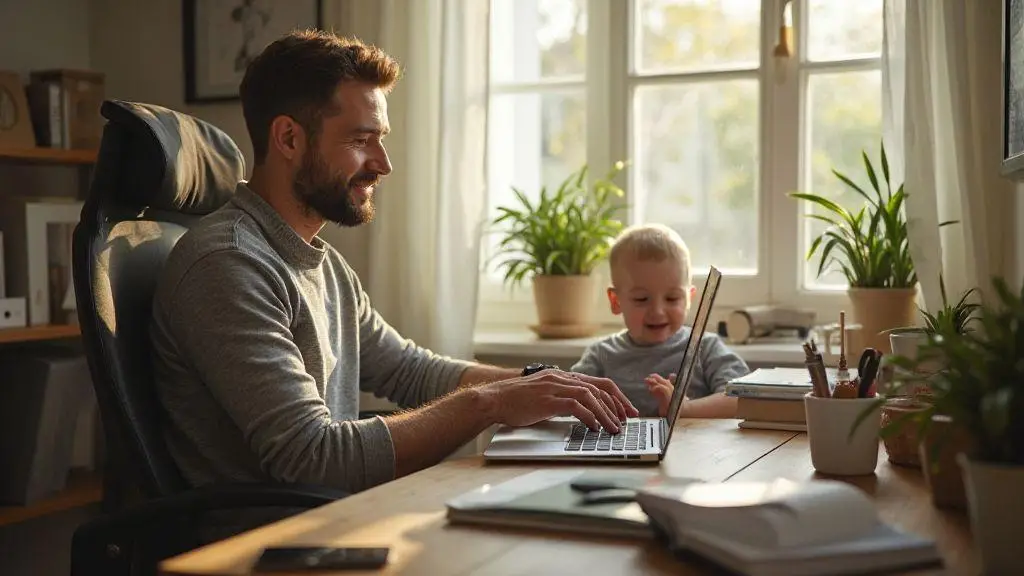 Organize o home office para você conciliar trabalho em tempo integral e paternidade